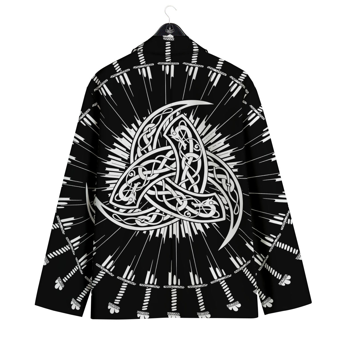 Triple Horn Of Odin Viking Print Men's Sport Coat-grizzshop