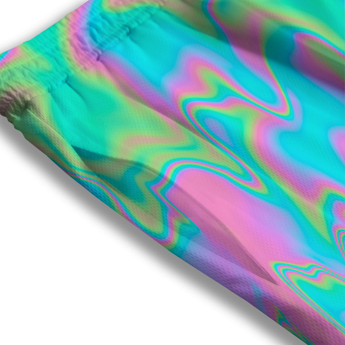 Tie Dye Green Print Mesh Shorts