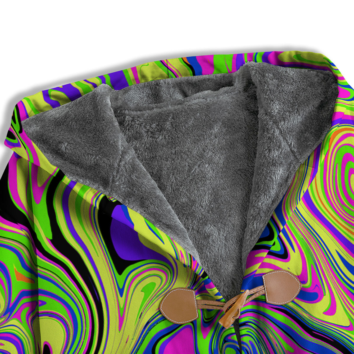 Trippy Abstract Neon Print Men's Windbreaker Jacket-grizzshop