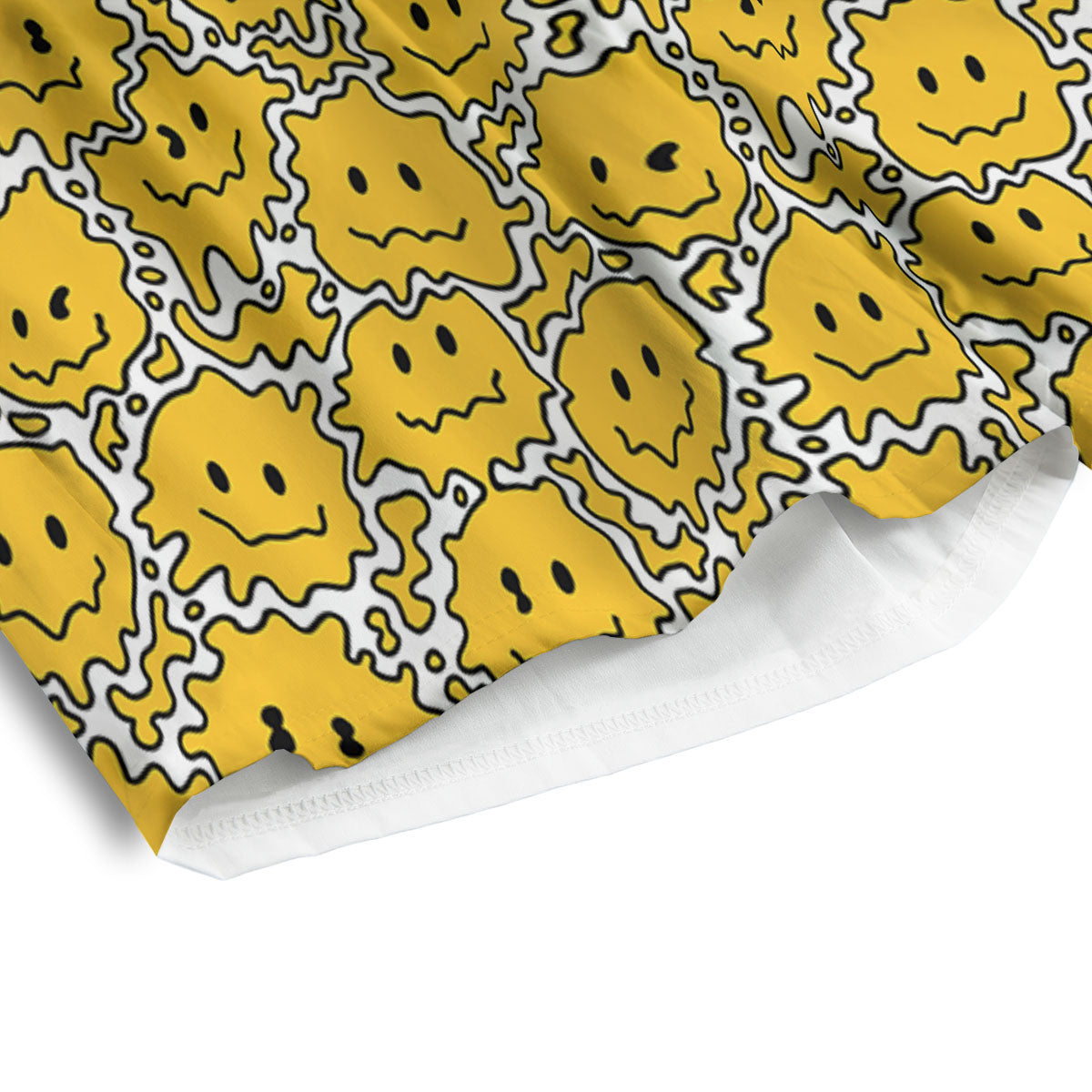 Trippy Abstract Psychedelic Emoji Print Men's Athletic Shorts