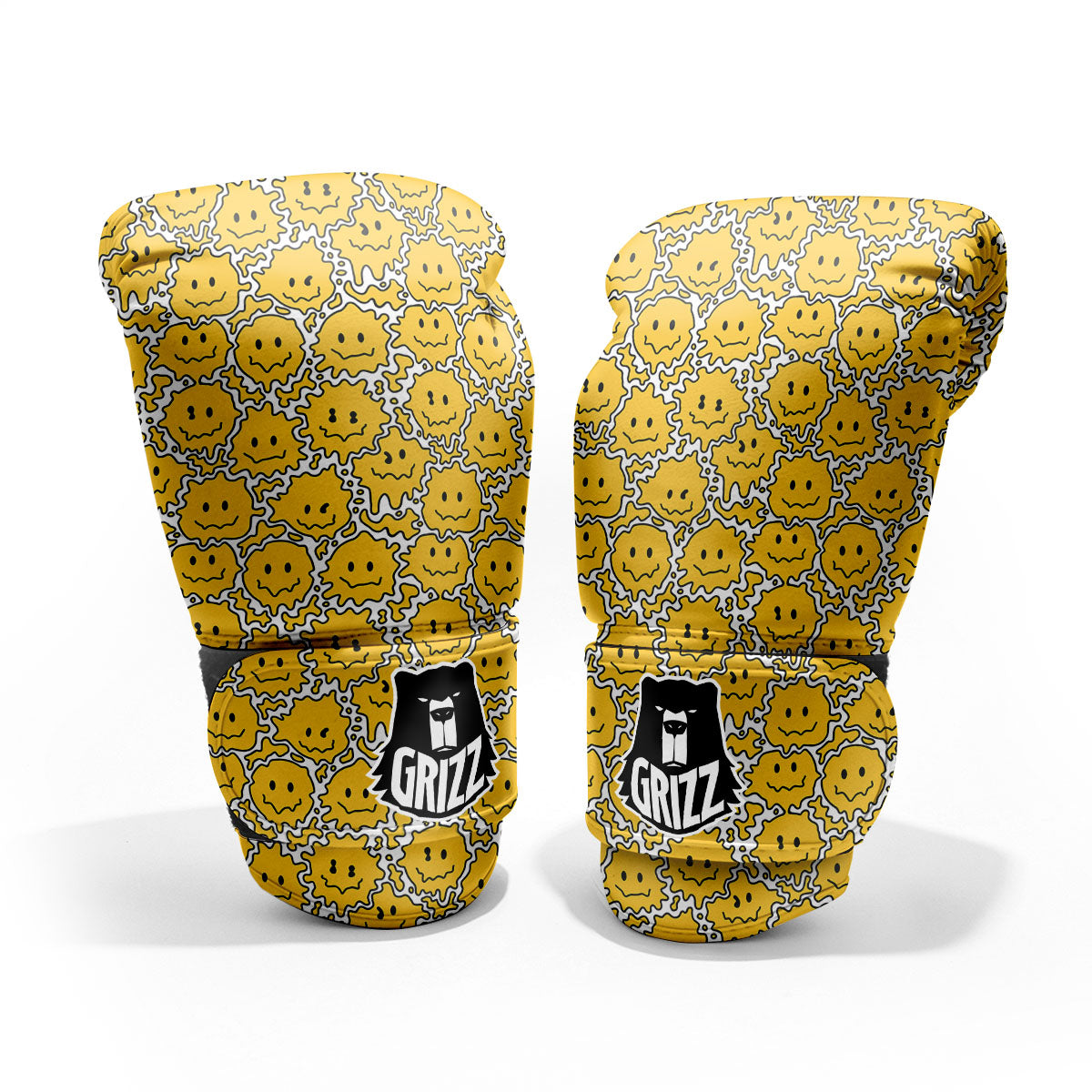 Trippy Abstract Psychedelic Emoji Print Pro Boxing Glove