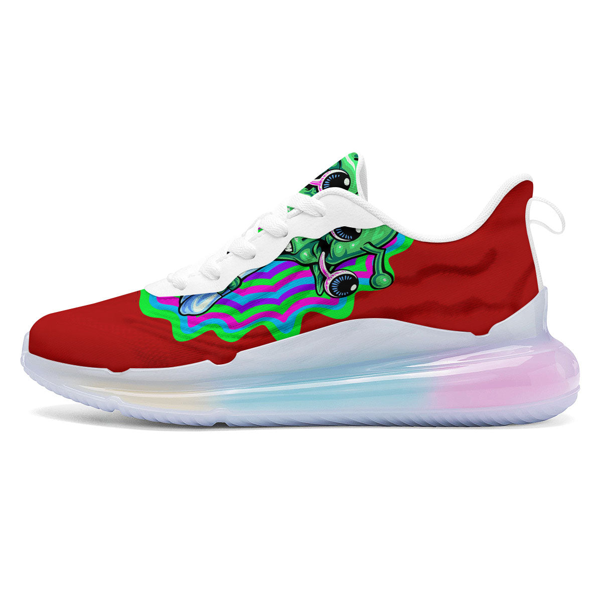 Trippy Alien Crazy Print Running Sneakers-grizzshop