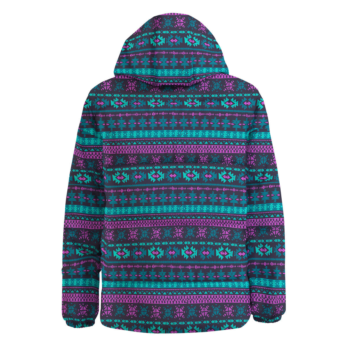 Trippy Ethnic Aztec Print Down Jacket-grizzshop