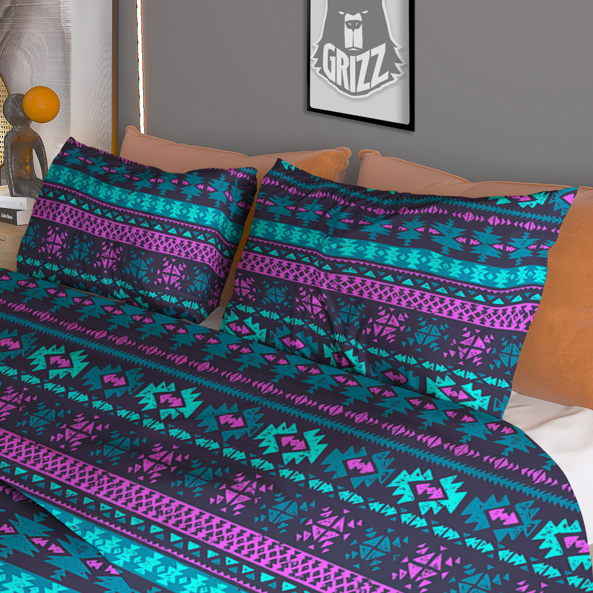 Trippy Ethnic Aztec Print Duvet Cover Bedding Set