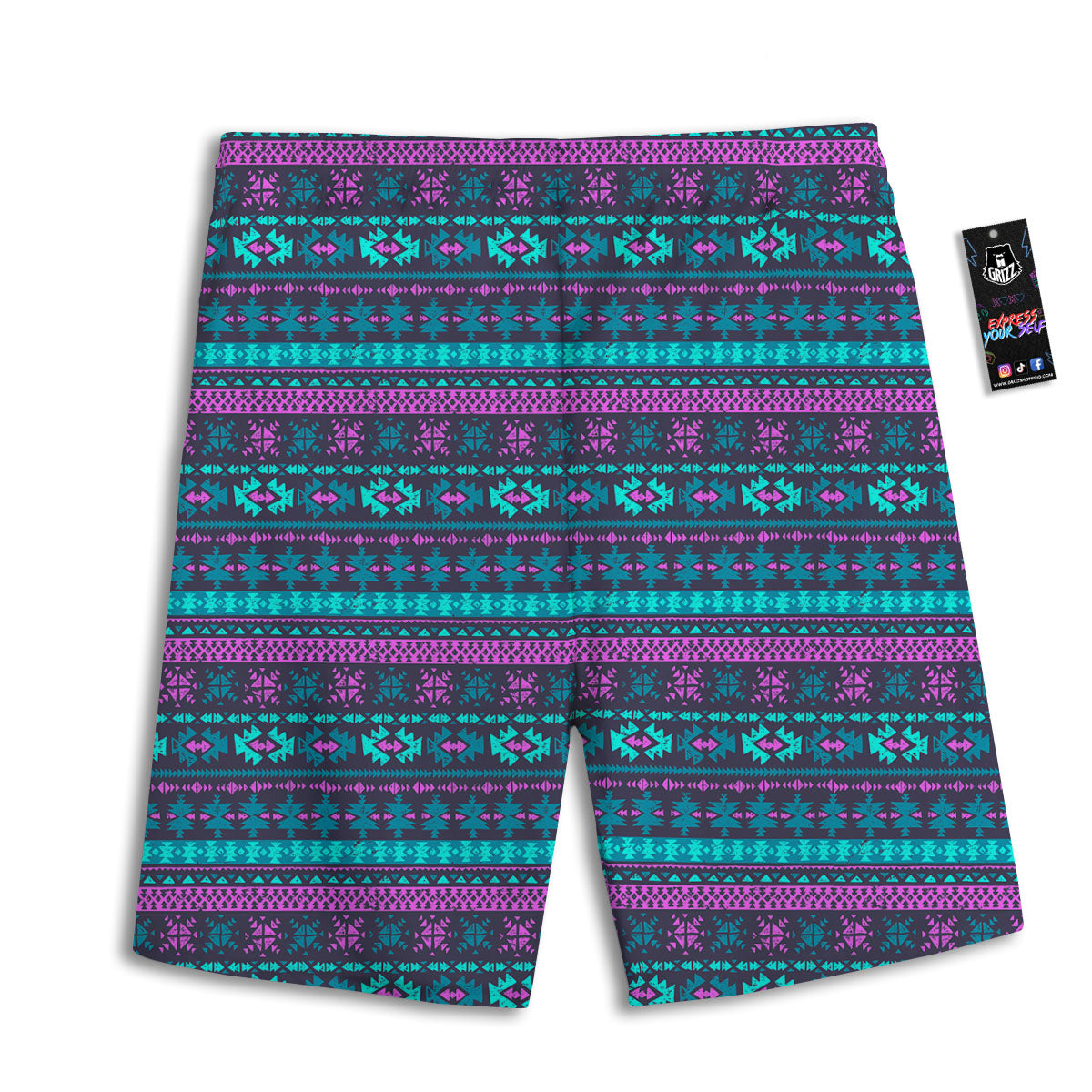 Tropical Palm Tree Print Pattern Men's Athletic Shorts