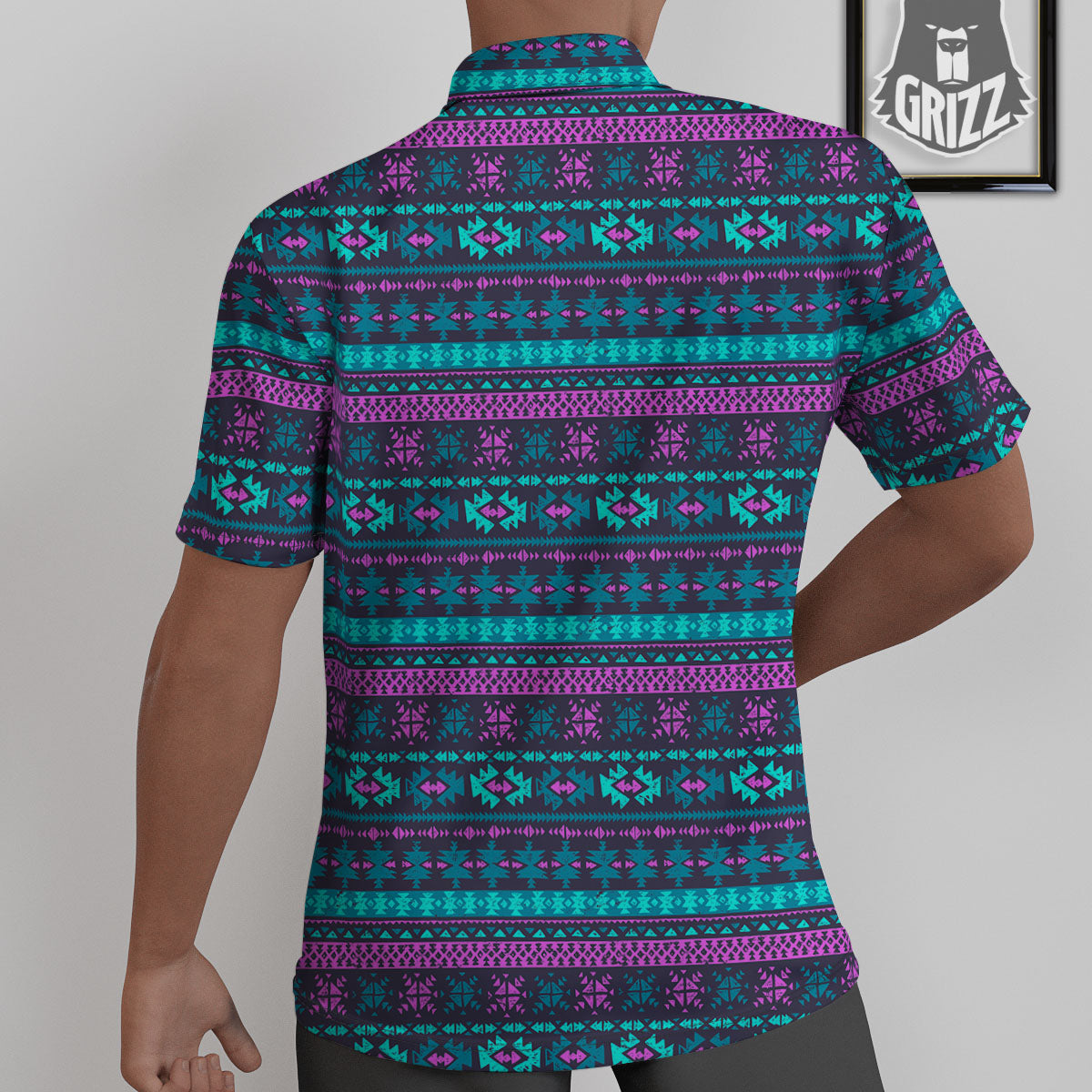 Trippy Ethnic Aztec Print Untucked Shirts-grizzshop