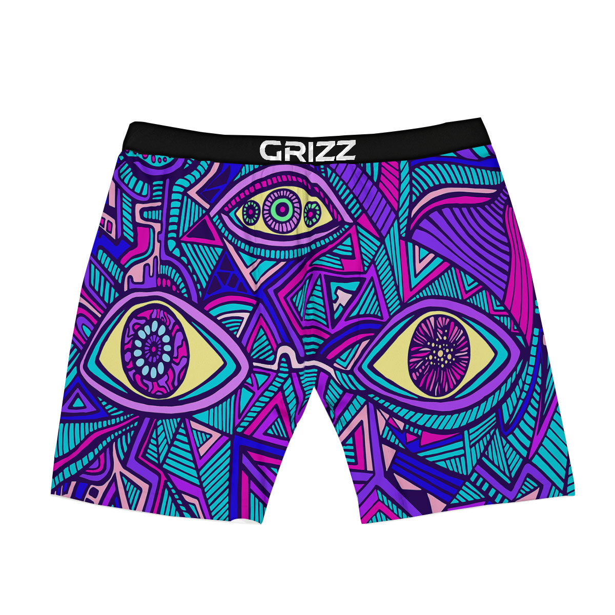 Trippy Ethnic Psychedelic Print Boxer Briefs-grizzshop