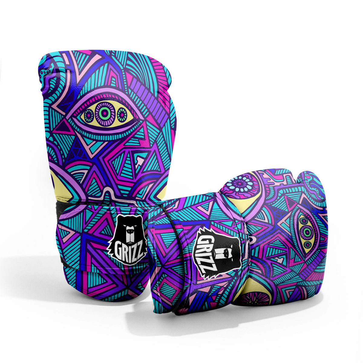 Trippy Ethnic Psychedelic Print Pro Boxing Glove