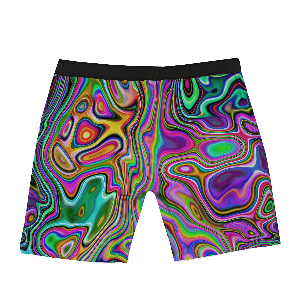 Trippy Liquid Holographic Print Boxer Briefs-grizzshop