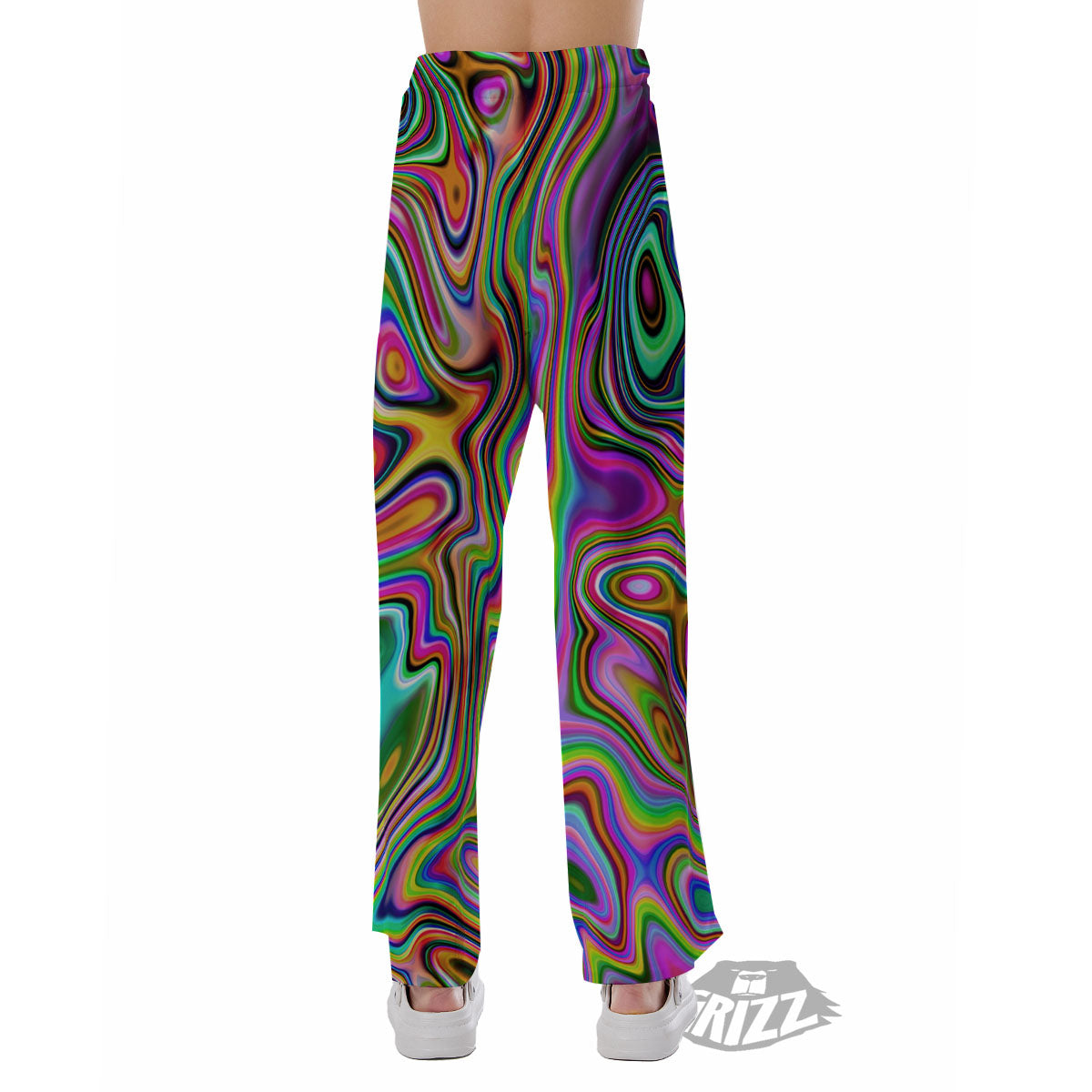 Trippy Liquid Holographic Print Pajama Pants-grizzshop