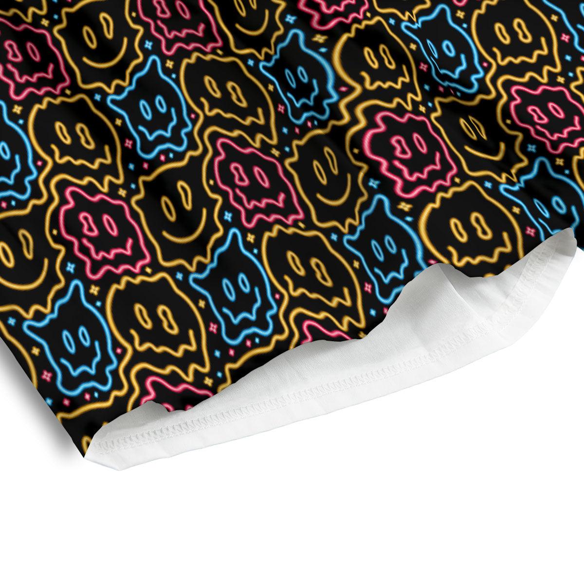 Trippy Neon Psychedelic Print Men's Athletic Shorts