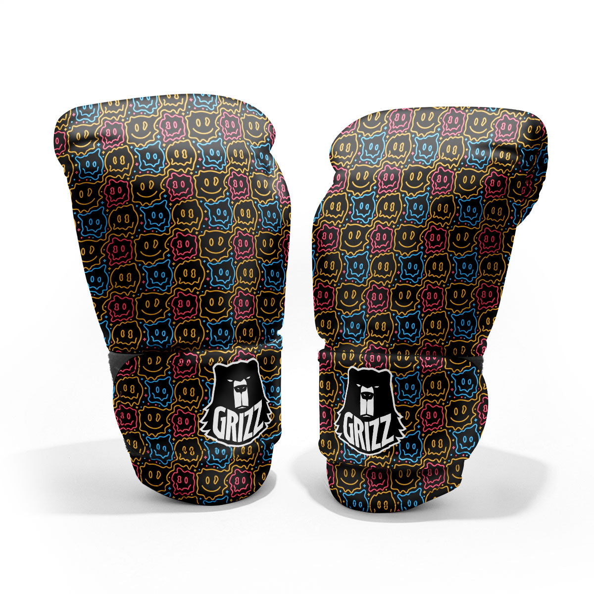 Trippy Neon Psychedelic Print Pro Boxing Glove