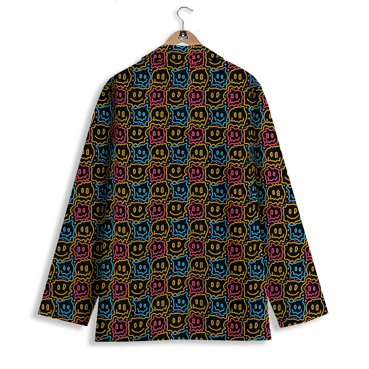 Trippy Neon Psychedelic Print Women's Blazer-grizzshop