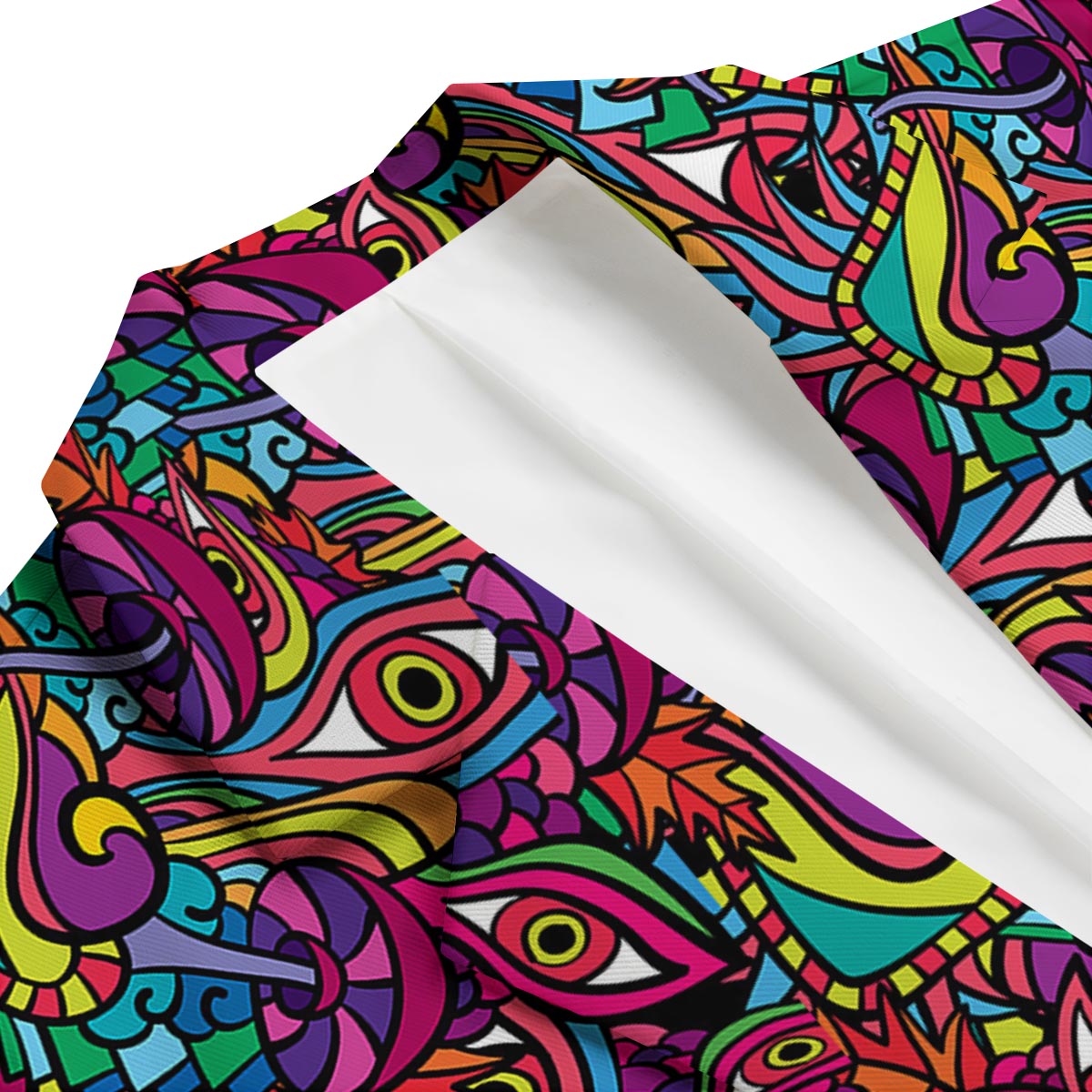 Trippy Print Pattern Men's Blazer-grizzshop