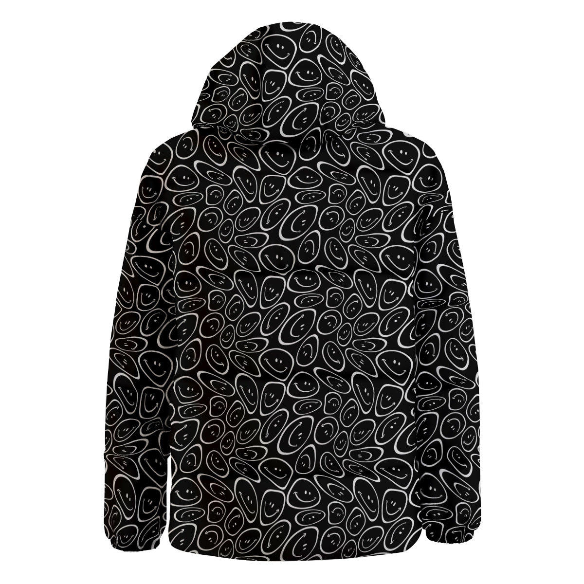 Trippy Psychedelic Dark Print Down Jacket-grizzshop
