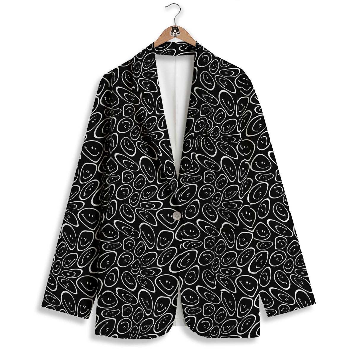 Trippy Psychedelic Dark Print Women's Blazer-grizzshop