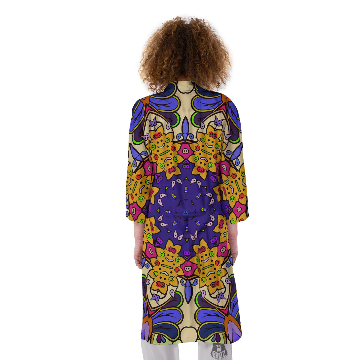 Trippy Psychedelic Ethnic Print Kimono-grizzshop
