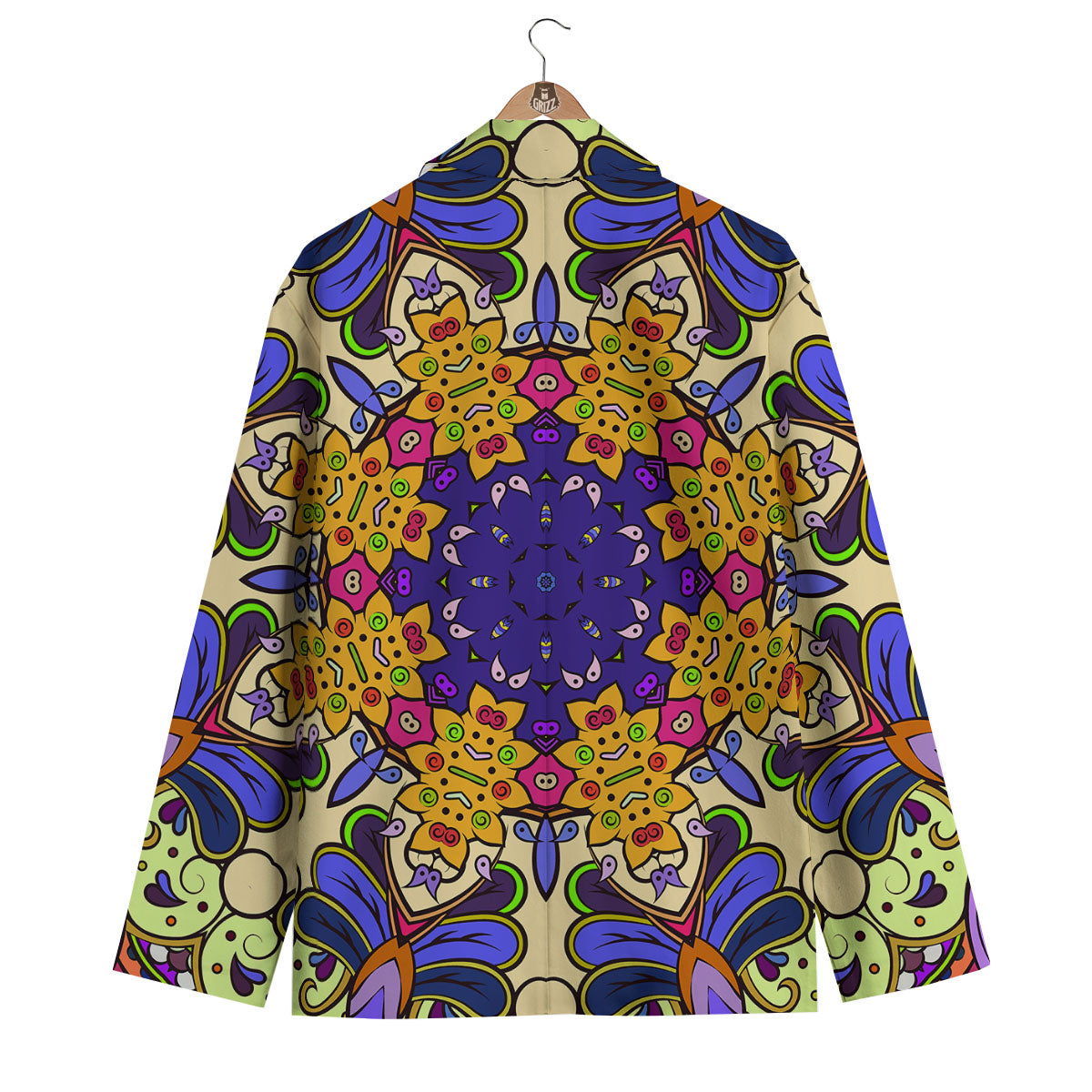 Trippy Psychedelic Ethnic Print Men's Blazer-grizzshop