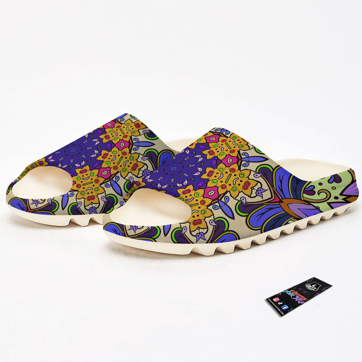 Trippy Psychedelic Ethnic Print Sandals-grizzshop