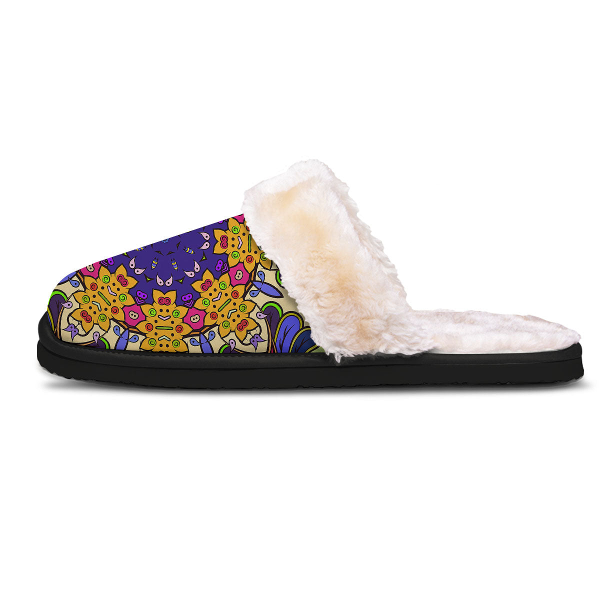 Trippy Psychedelic Ethnic Print Slippers-grizzshop