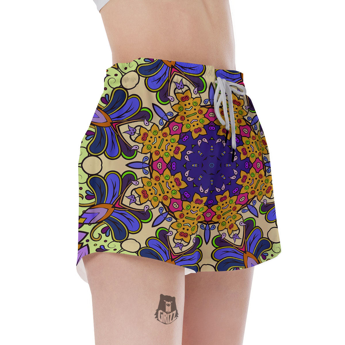 Trippy Psychedelic Ethnic Print Women's Shorts-grizzshop