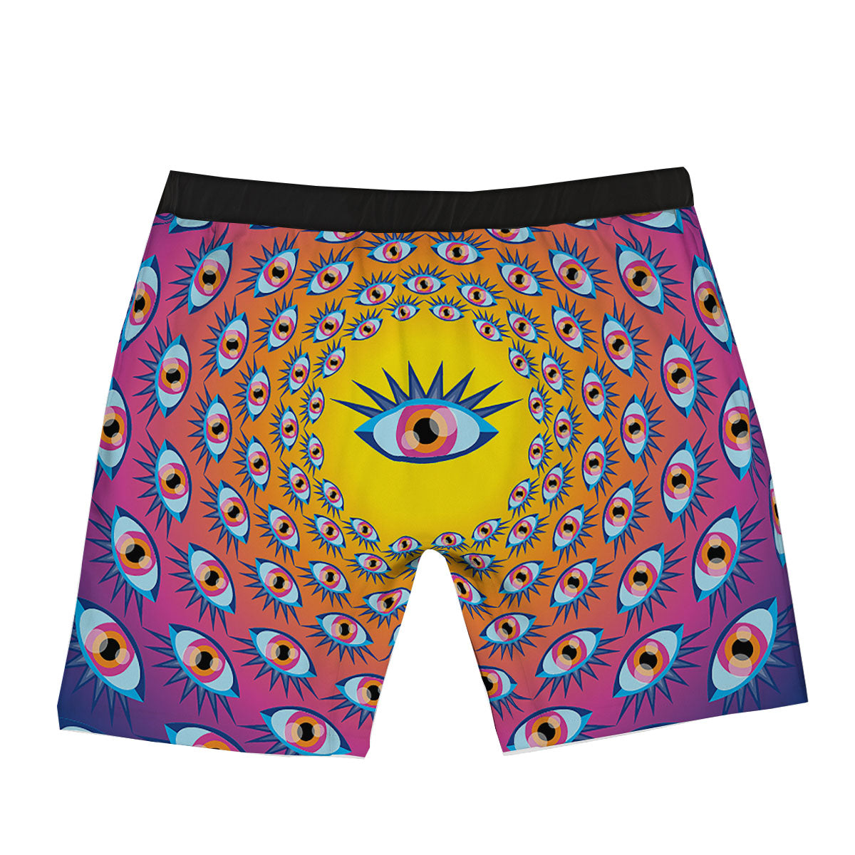 Trippy Psychedelic Eyes Print Boxer Briefs-grizzshop