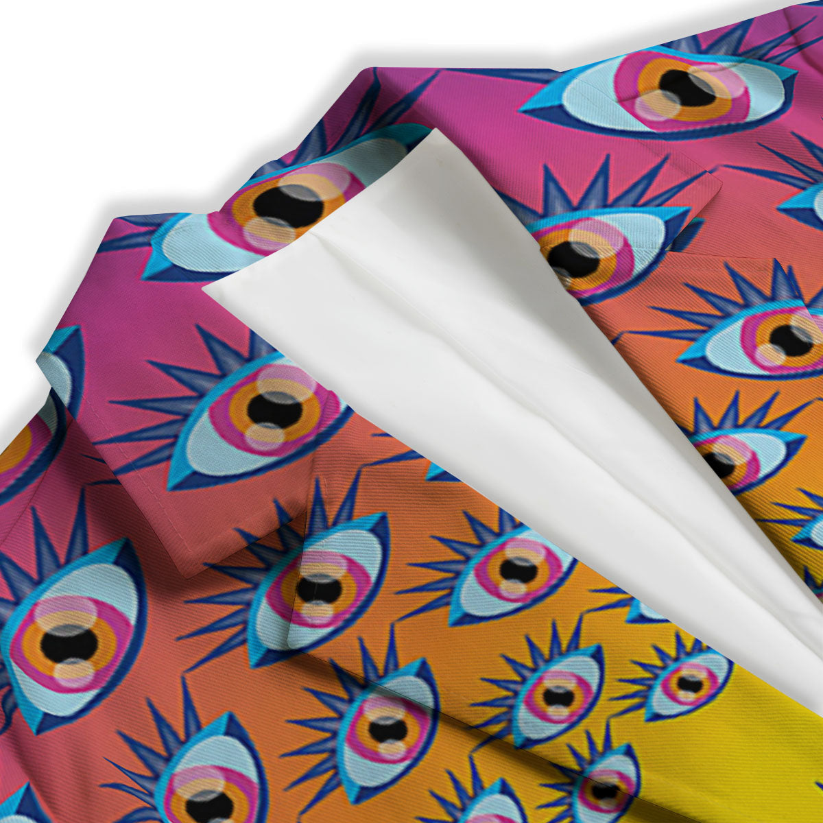 Trippy Psychedelic Eyes Print Women's Blazer-grizzshop