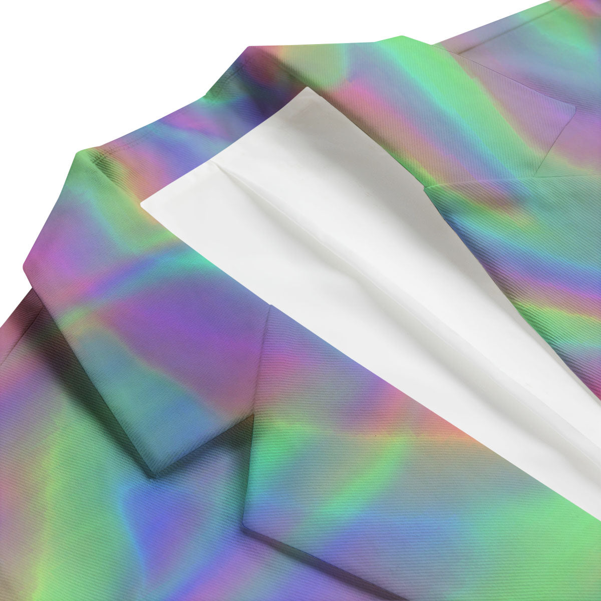 Trippy Psychedelic Holographic Print Men's Blazer-grizzshop