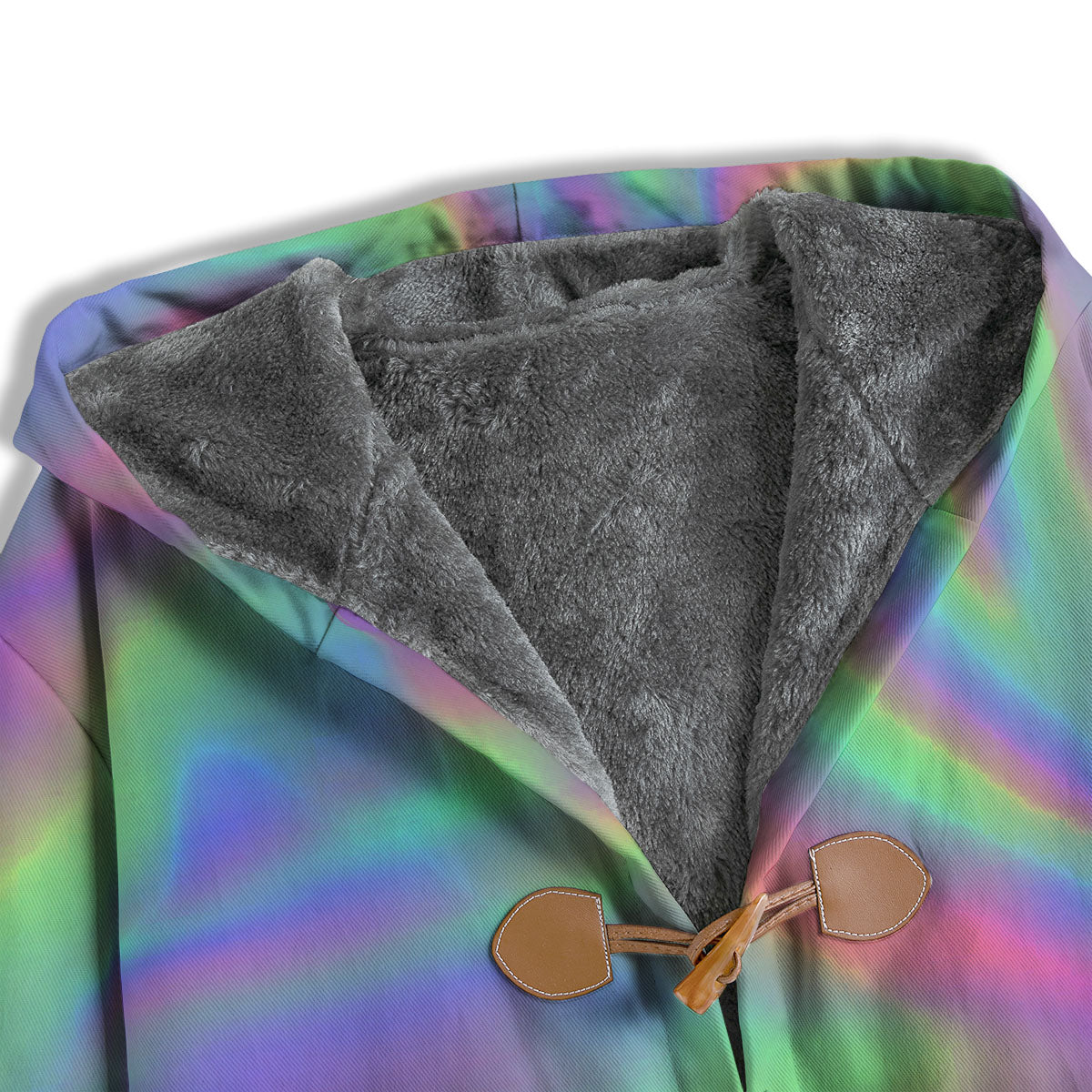 Trippy Psychedelic Holographic Print Men's Windbreaker Jacket-grizzshop