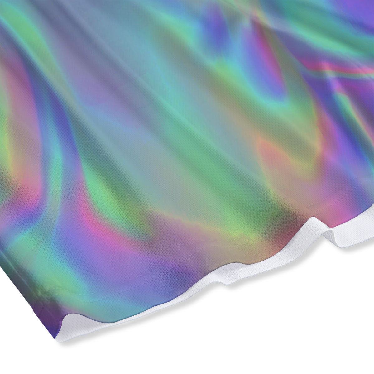 Trippy Psychedelic Holographic Print Mesh Shorts