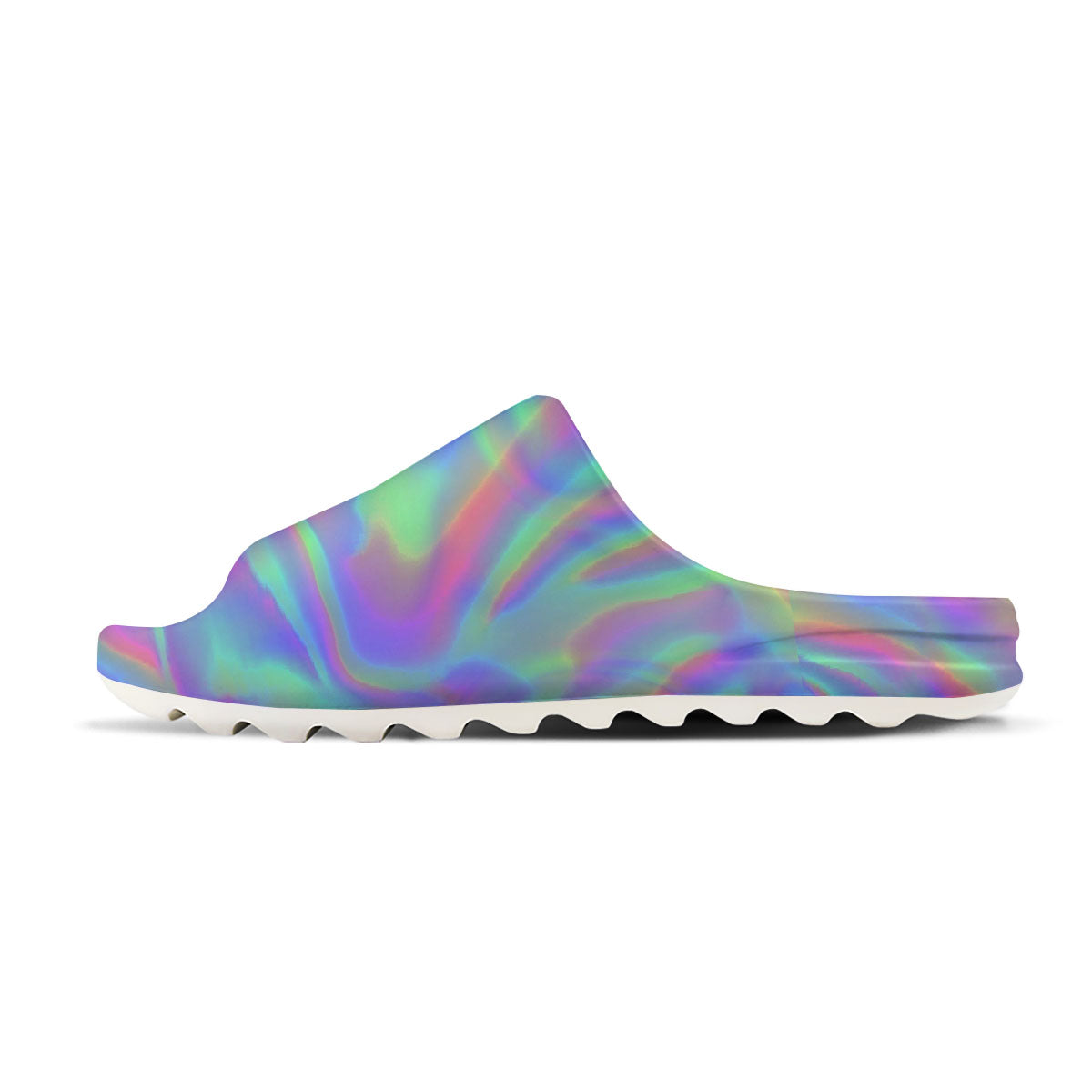 Trippy Psychedelic Holographic Print Sandals-grizzshop