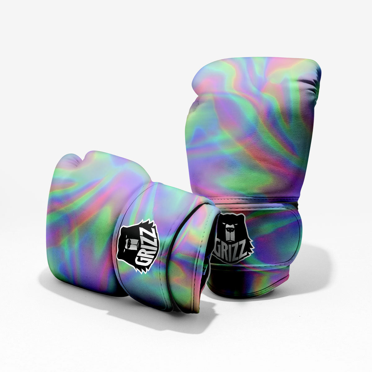 Holographic Psychedelic Print Pattern Boxing Gloves