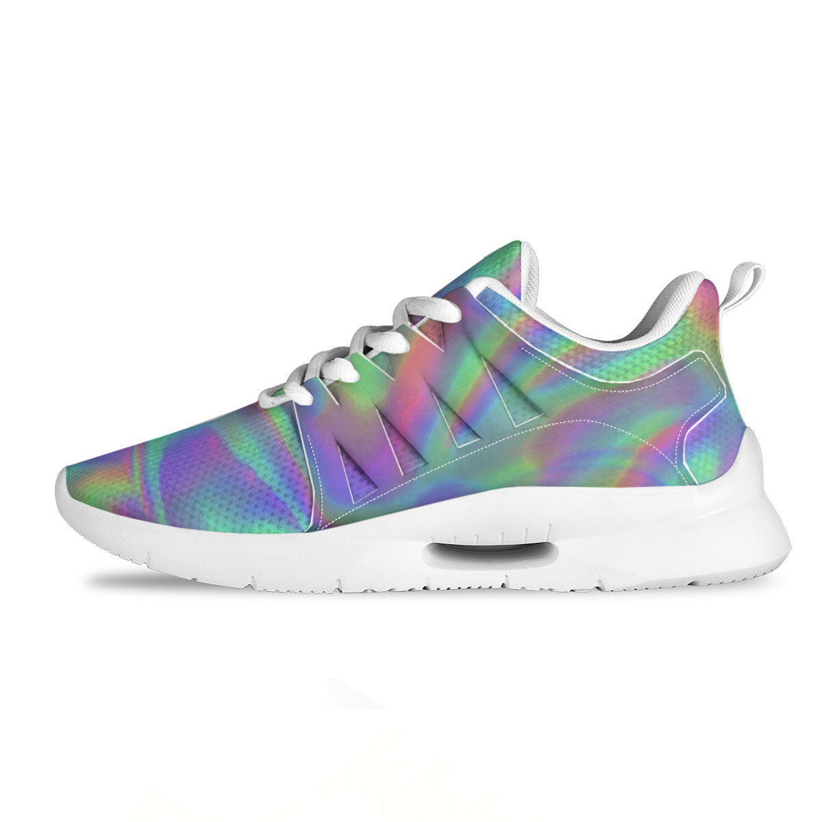 Trippy Psychedelic Holographic Print Tennis Shoes-grizzshop
