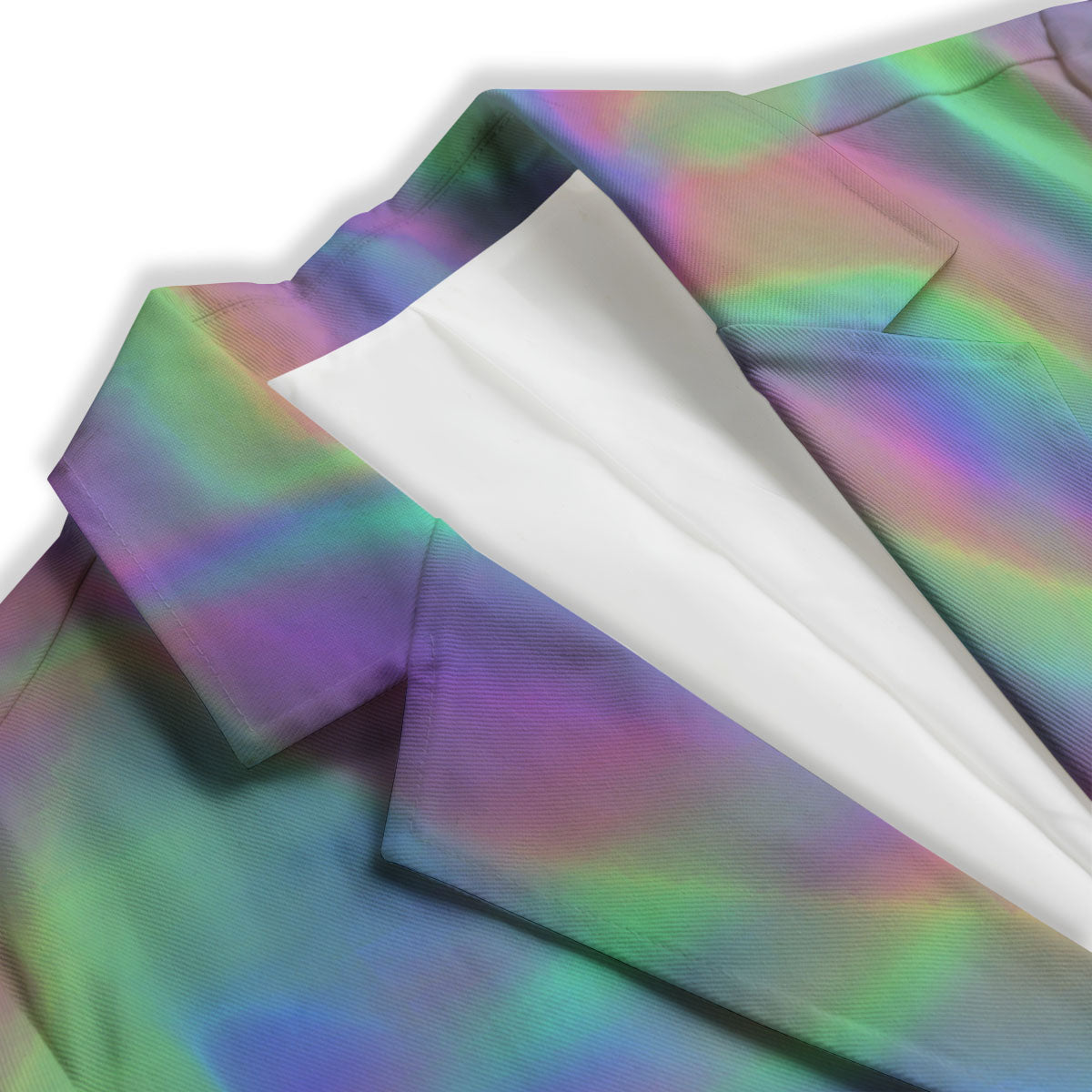 Trippy Psychedelic Holographic Print Women's Blazer-grizzshop