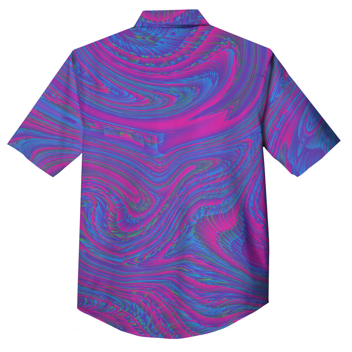 Trippy Psychedelic Purple Print Button Up Shirt-grizzshop