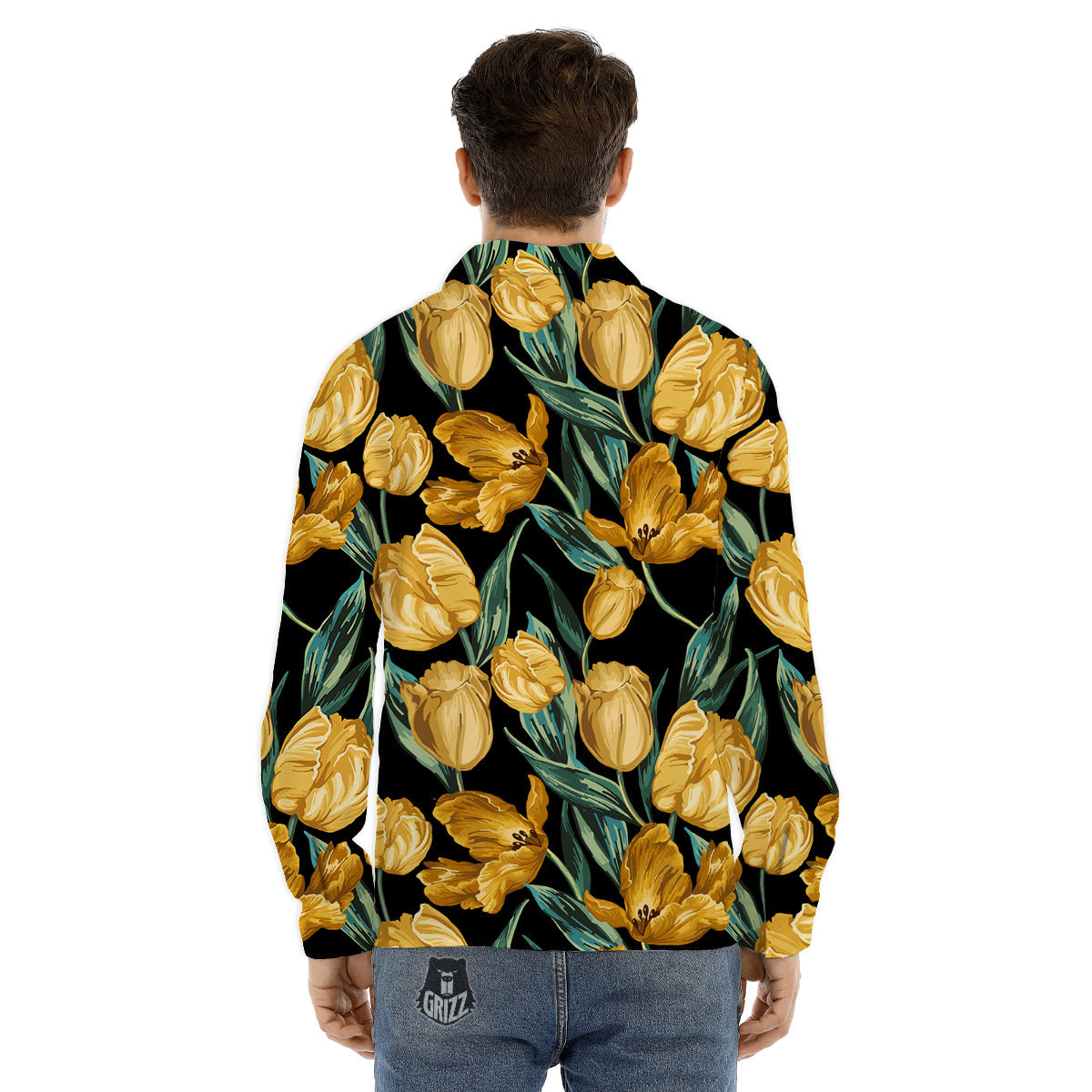 Trippy Psychedelic Purple Print Men's Dress Shirts-grizzshop