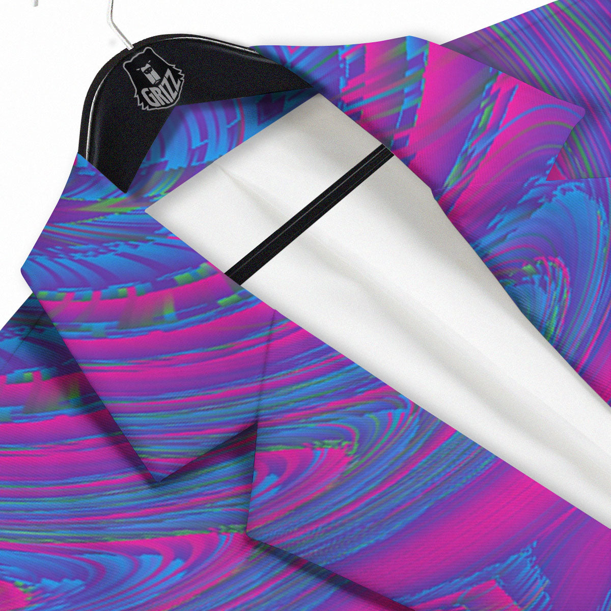 Trippy Psychedelic Purple Print Men's Sport Coat-grizzshop