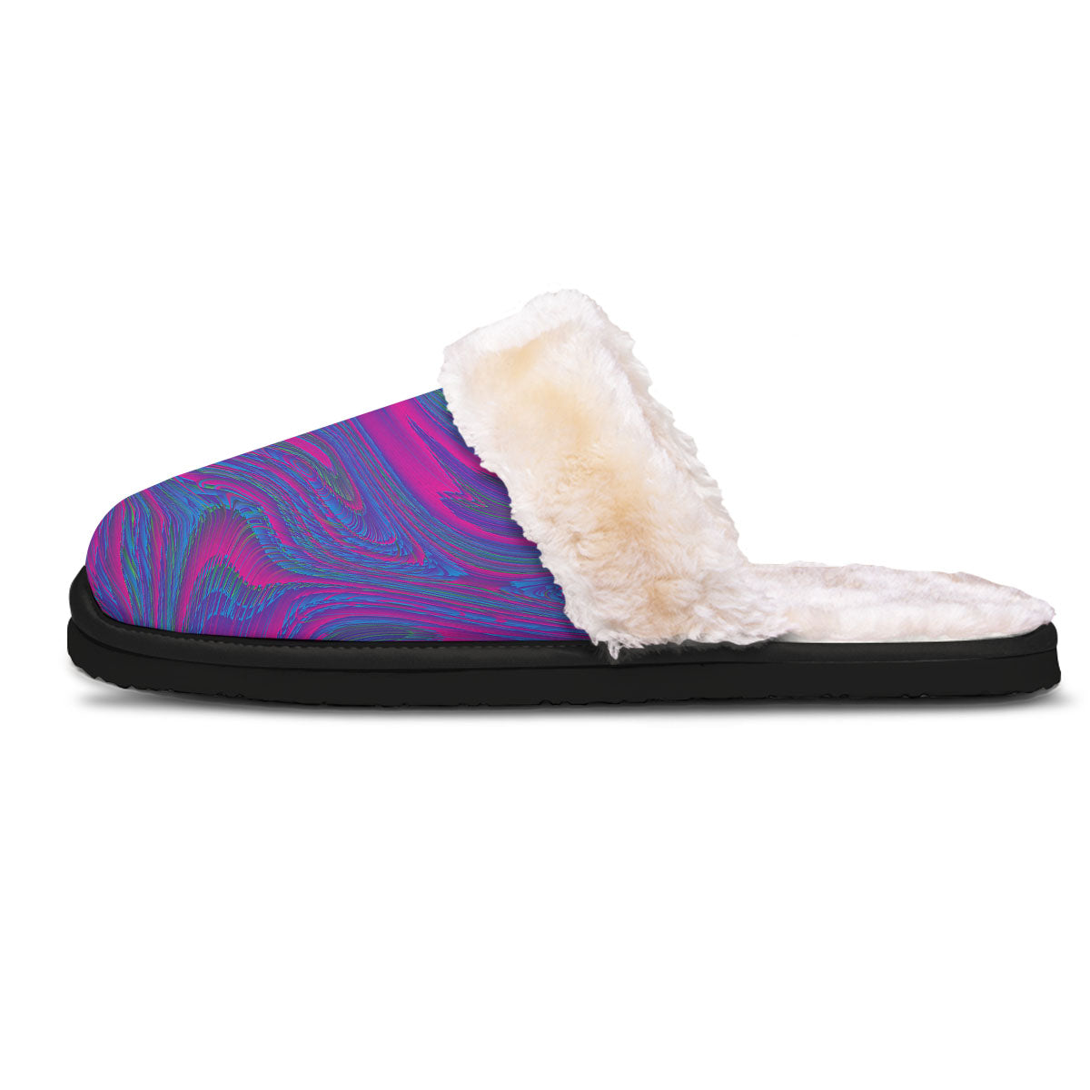 Trippy Psychedelic Purple Print Slippers-grizzshop