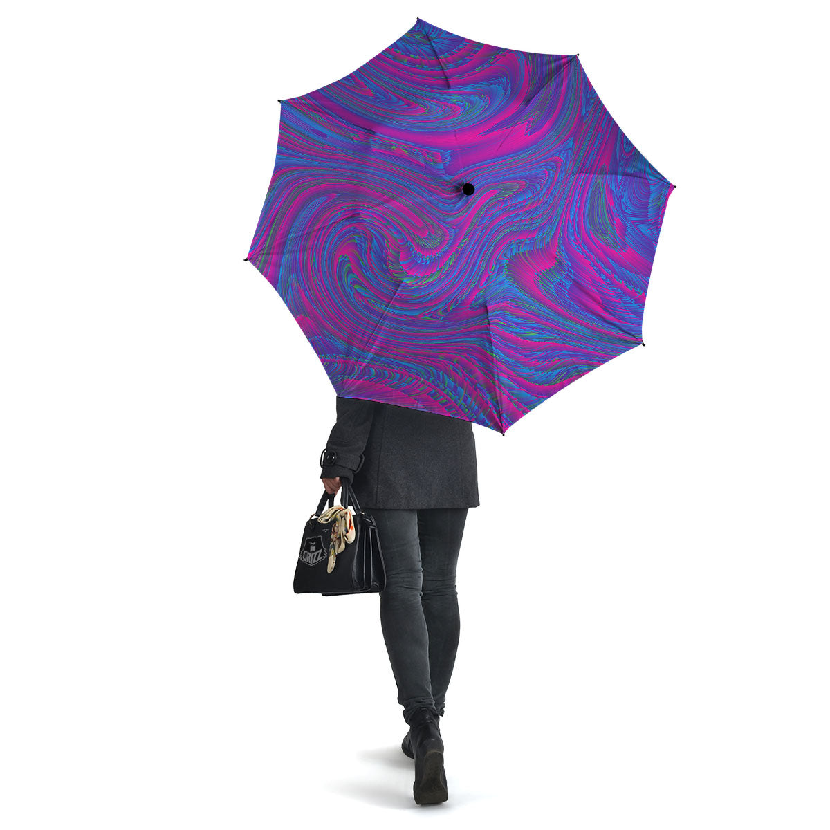 Trippy Psychedelic Purple Print Umbrella-grizzshop
