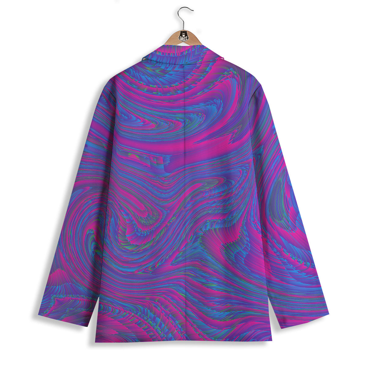 Trippy Psychedelic Purple Print Women's Blazer-grizzshop