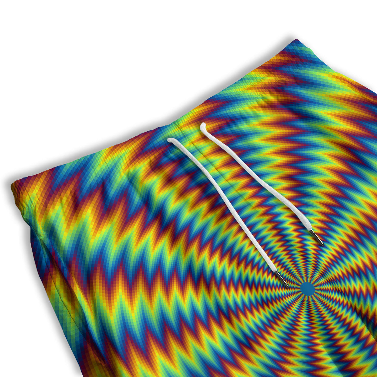 Trippy Psychedelic Rainbow Print Men's Athletic Shorts