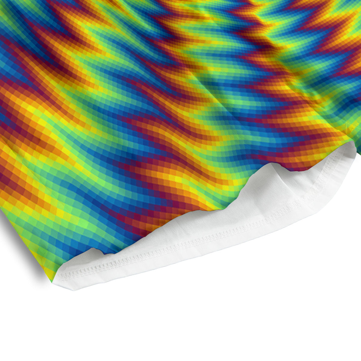 Trippy Psychedelic Rainbow Print Men's Athletic Shorts