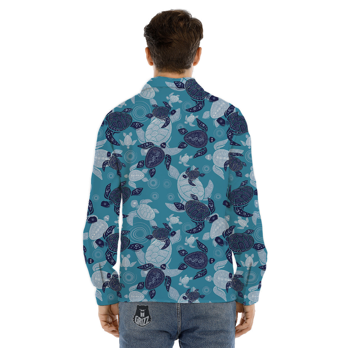 Trippy Psychedelic Rainbow Print Men's Dress Shirts-grizzshop
