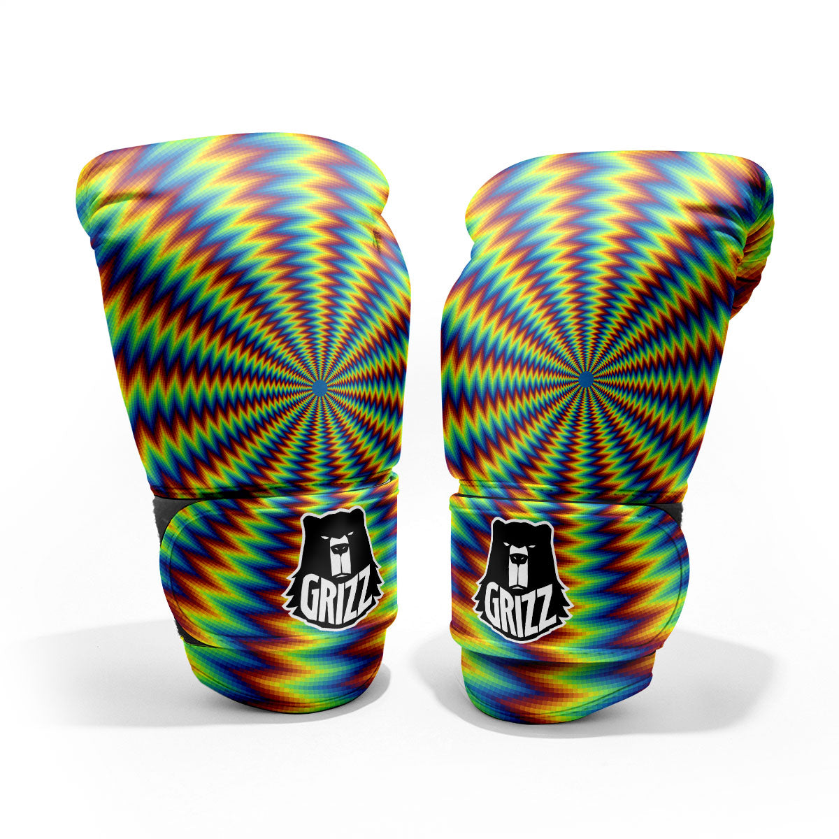 Trippy Psychedelic Rainbow Print Pro Boxing Glove