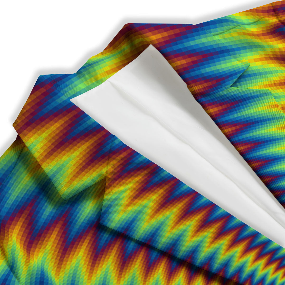 Trippy Psychedelic Rainbow Print Women's Blazer-grizzshop