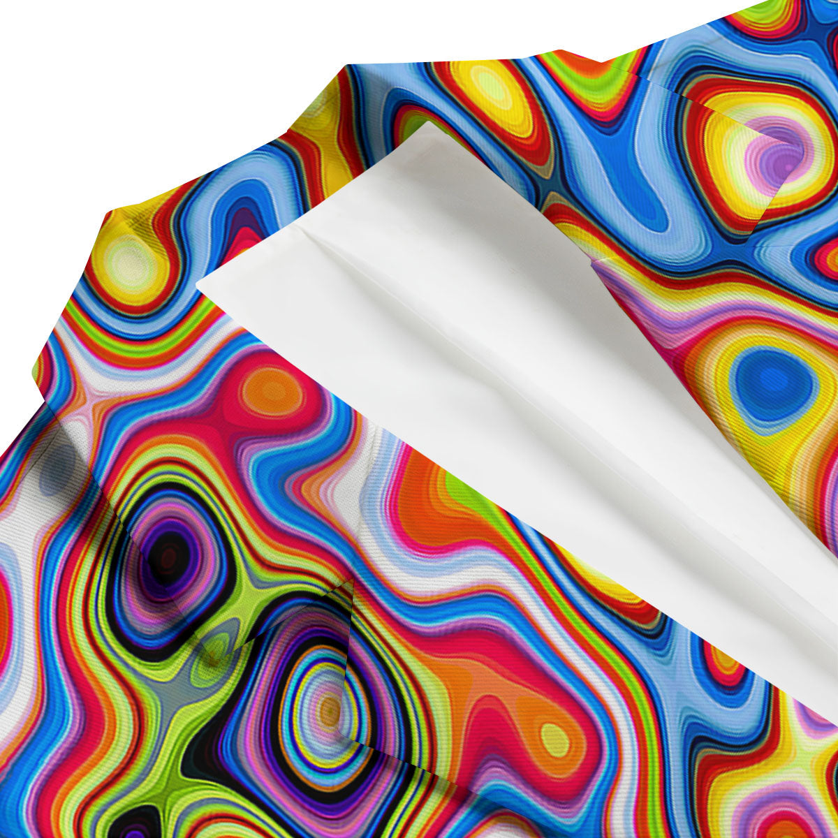 Trippy Rainbow Psychedelic Print Men's Blazer-grizzshop