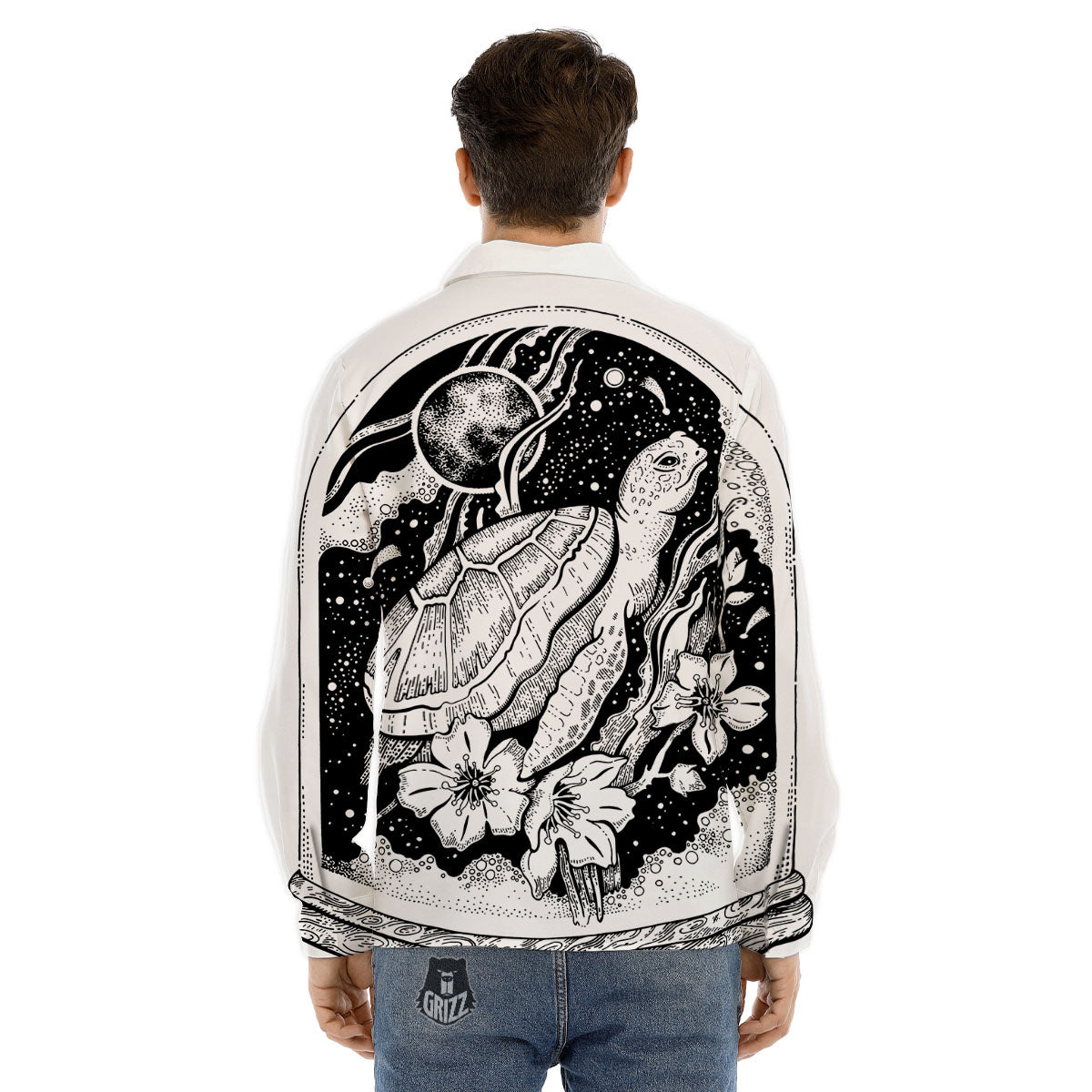 Trippy Rainbow Psychedelic Print Men's Dress Shirts-grizzshop