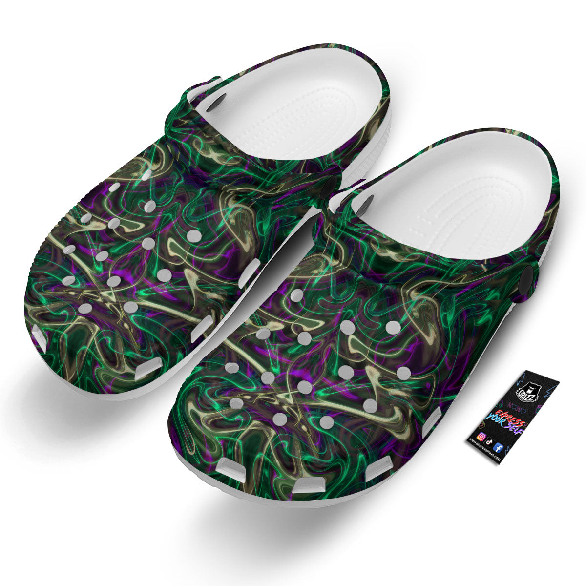 Trippy Smoke Psychedelic Print Clog-grizzshop