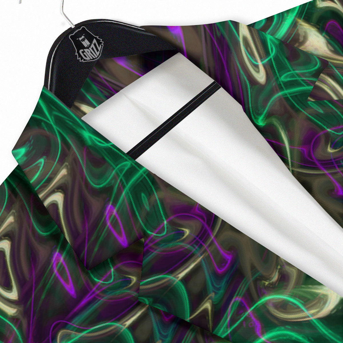 Trippy Smoke Psychedelic Print Men's Sport Coat-grizzshop