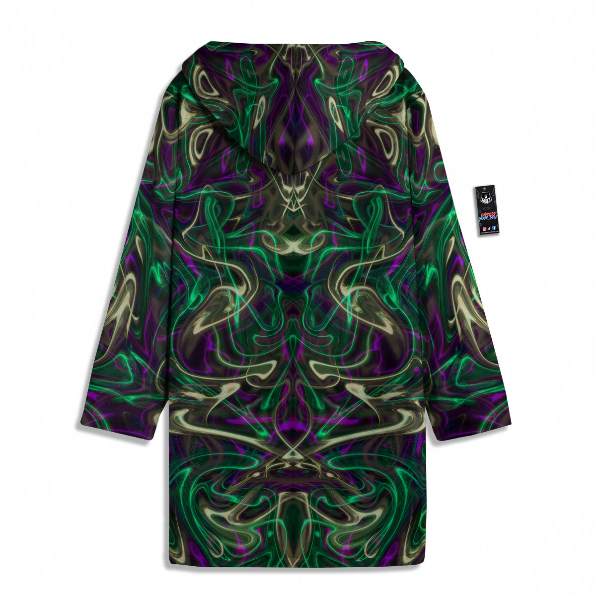 Trippy Smoke Psychedelic Print Men's Windbreaker Jacket-grizzshop